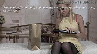 Rebecca Black teases in stockings solo with toys building to wild orgasm peaks