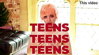 hey, watch this 18yo college blonde in lingerie get her first creampie under the christmas tree