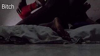 Muscular black african pounds skinny legs hidden cam fuck