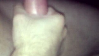 guy jerks huge cock fast in solo masturbation frenzy close up