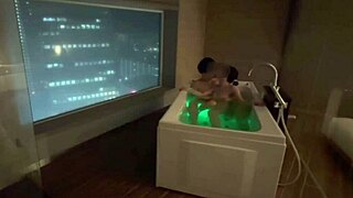 cute santa's pale tits sucked like baby before raw bath standup fuck