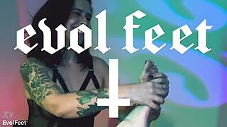 latina goddess chokes gags redhead on feet toes in lesbian femdom pov domination