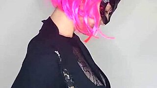 WOW MY NATURAL BIG TITS BOUNCE IN KITTY MASK LINGERIE WHILE I TOY MY PUSSY!