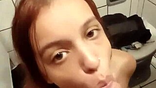 Muscular Stepbrother Devours Tight Pussy Lips in Parents Bathroom