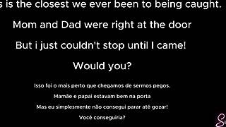 Teasing Stepsis Rides Bro's Cock Till Dripping Creampie