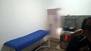 my best friend moans as neighbor seduces her during dinner prep