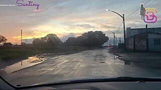 Wife Risks Cop Husband Seeing Monster Cock Car Fuck