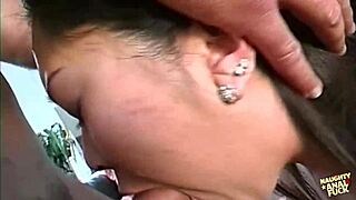 asian cutie kammie takes dp threesome pounding ending in facial and anal creampie blast