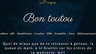 Bon Toutou Obeys French Femdom JOI Commands