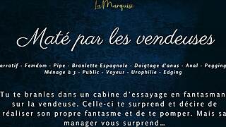 maté par les vendeuses 😈 french public humiliation outdoors!!