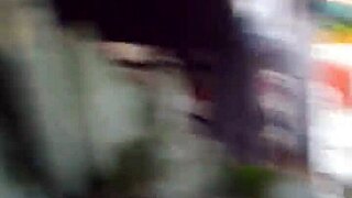 mysterious ebony ass folds in hidden shop voyeur capture.