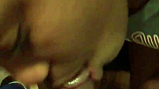 Sloppy Ebony Amateur Gags on Thick Black Cock