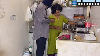 husband teases horny wife cooking then fucks kitchen