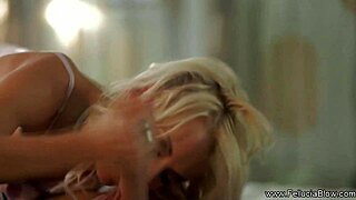 stunning erotic blowjob tempts with brunette redhead swallowing skills