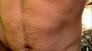 fucked trail stranger jerking his cock wildly