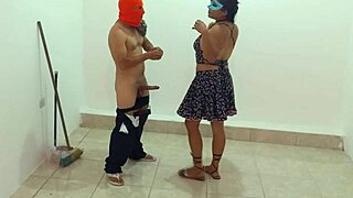 Lazy Latina Milf Rides Boss Stepson's Huge Cock at Work