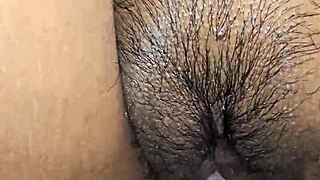 Latina housewife's wet pussy lips drip close to wild frenzy