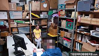 Shoplifter Catarina Petrov Blackmailed into Pussy Eating and Rough BBC Fuck