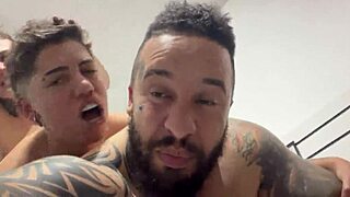 deep anal thrusts into her tight ass then pussy pounding till mutual cumshot