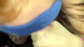 Suggestive 18yo redhead rides old cock squirting wet in homemade hardcore sex tape