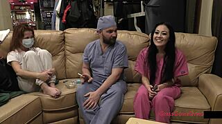 blaise celeste's intimate nurse exam reveals hidden desires backstage