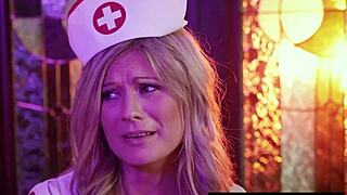 my busty milf stepmom plays horny nurse with my young cock