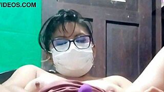 so turned on she slides vibrating dildo deep inside for wild squirting orgasms