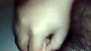 Chubby Latina BBW Brunette Spreads Big Pussy Lips and Squirts Creamy Delight