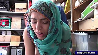 i'm the arab teen shoplifter sucking lp officer's big cock in office