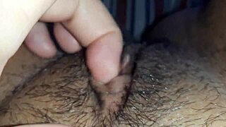 i rub my hairy wet pussy clit while parents are gone at work