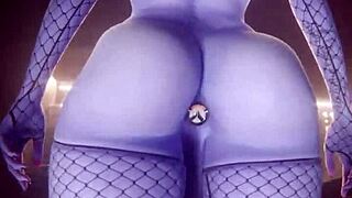 fat ass trans widowmaker craves cute emma's bald pussy in monster cock compilation