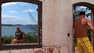 take my two monster cocks deep eva niev you sexy mommy whore! double penetration ends in swallow