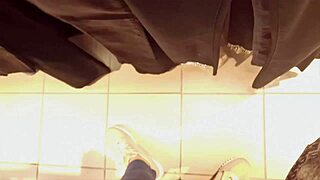 Nicoletta crams into tiny jeans flaunting exaggerated curvy ass and tits