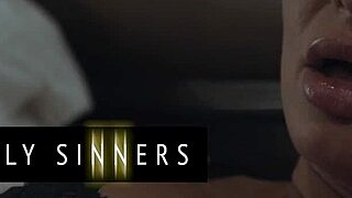 Horny Babe Fucks Sister's Man Hard Doggystyle Then Takes Cum on Tits