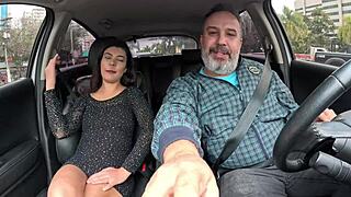 damn this sweet voice milf pamela rodrigues anal creampie bareback car ride! 😍🍑🔥