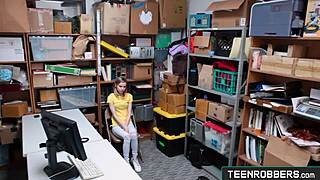 Shoplifter Catarina Petrov Blackmailed into Pussy Eating and Rough BBC Fuck