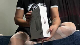 Astarioth's Juicy Latina Pussy Squirts from Bag Toys