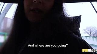 stacy sommers eyes wide watching my cock jerk on crowded tram