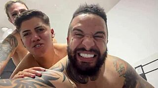 deep anal thrusts into her tight ass then pussy pounding till mutual cumshot