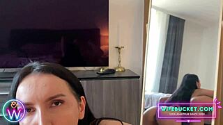 nextdoor milf surprises with steamy homemade blowjob mirror view