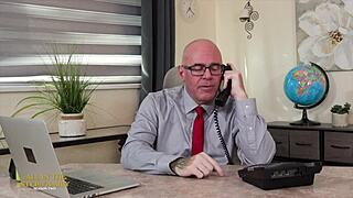 wife's stepdaughter needs extra office training from boss marina vaylor