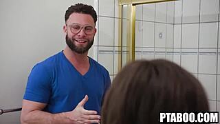 Seth tricks emma rosie into taboo petite teen big ass blowjob massage with spencer bradley