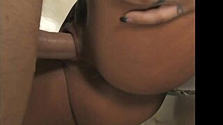 How does tattooed brunette pornstar mason moore take rough kitchen pussy fuck and facial?