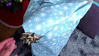 santas slutty elf is back after 12 months craving that massive cock deepthroat blowjob cum covered homemade cosplay