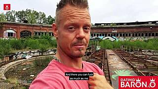 chubby zara mendez deepthroats big cock outdoors raw