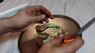 i finally fig my sub's asshole with ginger for first time