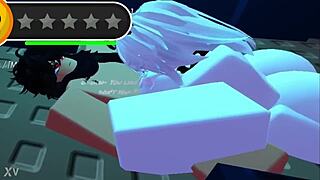 Roblox slut's big ass tits kept begging for deeper pounding no matter how rough it got