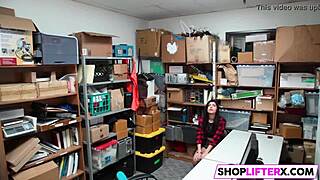 Two shoplifters caught by police can't refuse burglar's massive cock punishment in office hardcore