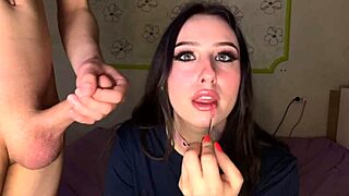 whoa this sloppy deepthroat on monster cock by cute german teen wife is insane