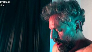 Old man explores young feet and tight spots intimately